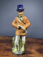 Vintage Italian Porcelain Hand Painted Decanter “The Fisherman” picture