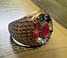 lluminati Infinity Ring Luck Enlightenment Sucess Power Wealth Masonic Freemason picture