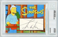 THE SIMPSONS -PRESIDENT JIMMY CARTER- BECKETT Signed/Autograph/Auto Cartoon Card picture