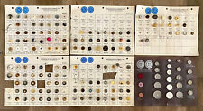 6 Vintage Associated Button Co. Display Card Salesman Sample Misc. Sizes&Shapes picture