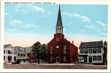 Manheim PA Trinity United Evangelical Church Vintage Postcard 4P23-11 picture