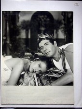 Marina Berti, Leo Genn, 1951 Celebrity Photo Vintage Backboard 10x12 picture