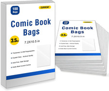 1000Ct Current Comic Book Bags,3.5 Mil Thick Comic Book Sleeves,Acid-Free Crysta picture