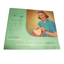 NOS Vintage Hickory Pin-Easy Crescent Cotton Dress Shields Underarm Protectors picture