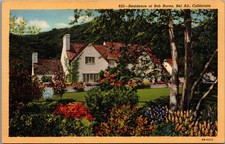 Vtg Bob Burns Residence Bel Air California CT Art-Colortone Postcard picture