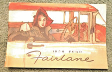 1956 Ford Fairlane Prestige Sales Brochure Watercolor Illustrations Cover Orig picture