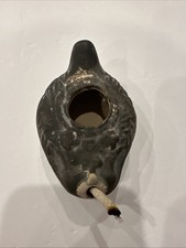 Antique pottery Clay Drak oil lamp picture