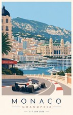 Monaco Grand Prix Poster Formula 1 Monte Carlo Racing Wall Art Print 13x19 picture