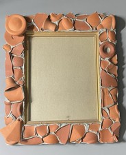 MACKENZIE-CHILDS Victorian Putty Jug Pottery Shards Picture Frame 8x10” picture