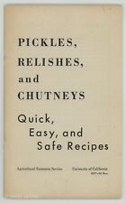 Vintage Recipe Book PICKLES RELISHES CHUTNEYS California University of picture