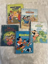 Vintage 1980’s Little Golden Books Walt Disney Mickey Mouse Set Of 5 picture
