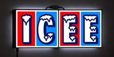 ICEE Light Box Display LED 2 Panel 3D Printed Advertising Wall/Desk Sign 8”x16”  picture
