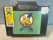 Vintage The Simpsons 1990 School Supply Box Black Factory Sealed Never Opened picture