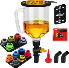 18-Piece No Spill Engine Oil Funnel Kit, 1.59QT/ 1.5L Automotive Coolant Funnel picture