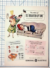 Vintage 1940s General Electric Light Bulbs Ad 