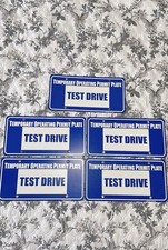 Lot of 5 Temporary Operating Permits Test Drive Tag Dealer Plate Blue Car Tags picture