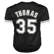 Frank Thomas Autographed Chicago (Black #35) Custom Jersey ? JSA picture
