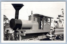 1965 RPPC TOURIST TRAIN LANTANA FLORIDA POSTMARK VINTAGE REAL PHOTO POSTCARD picture