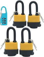 Set of 4 Keyed Alike Waterproof Padlock, Wide Body, Long Beam | Weather picture