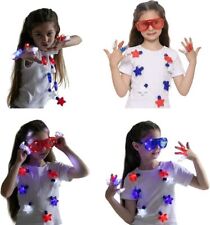 15Pcs 4th of July Party Accessories of LED Glasses Necklaces Finger Lights picture