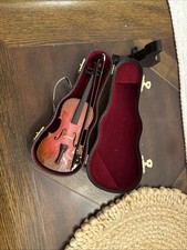 Miniature 10 Inch Replica Upright Cello with Bow, Case, & Display Stand picture