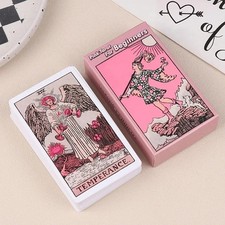 Pink Rider Waite Tarot Cards Deck 78 Cards Beginner Friendly Divination picture