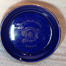 Fuhrmann Neuchatel Dolder Grand Hotel Zurich Blue & Gold Hotel Dinnerware Dish picture