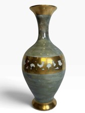 Vintage Fraunfelter Porcelain Vase Art Deco Geometric Signed Iridescent 10
