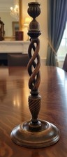 Vintage Theodore Alexander Mahogany  Candlestick 13.25” picture