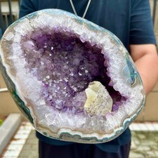 11.46LB Beautiful amethyst money bag, natural Uruguayan mineral crystal picture