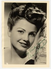 Anne Baxter 1940 Young Portrait Photo 5x7 Hand Signed Oscar Winner J14247 picture