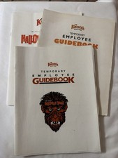 Lot Of 3 Vintage Knott's Halloween Haunt Employee Handbooks 1994, 1996, 1997 picture