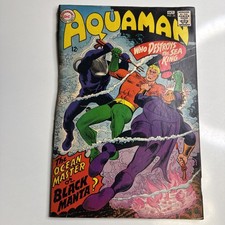 Aquaman #35 | Poor Fire Damaged & Tape | 1st App of Black Manta | DC Comics 1967 picture