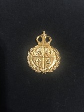 VTG 1990s Delta Airlines Flight Attendant Crown Crest Scarf Pin Gold Brooch 2