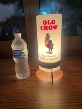 RARE 70'S OLD CROW BOURBON 10.5'' ADVERTISING BAR LIGHT -WORKS GREAT picture