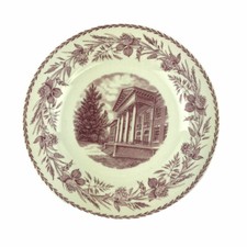 Wedgwood Cedar Crest College Plate Administration Building Red Transferware 10