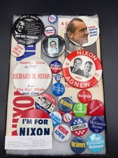1972 Nixon-Agnew vs McGovern Presidential Campaign Button Collection picture