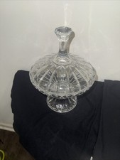 Vintage Crystal Covered Footed Candy Dish picture