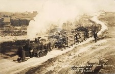Steam Tractor Tigerton Wisconsin Lumber Co 1914 RPPC Photo Postcard COPY picture