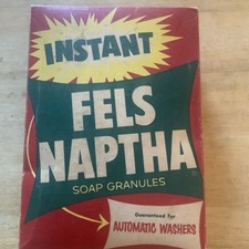S- Vintage Instant Fels Naptha Soap Granules 3lbs. 5oz. Unopened Box Nos picture