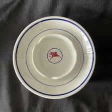 Vintage Mobil Oil Advertising Ashtray Pegasus Logo Shenango China Made in USA picture