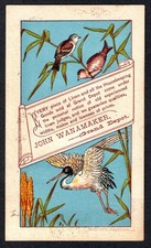c. 1880s John Wanamaker Grand Depot, Phila. Vict.  Adv. Trade Card picture