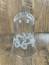 vintage home interior glass votive cup etched glass Bow Holiday picture