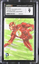 DC Comics Artist Sketch Card 1/1 - The Flash - Jomar Bulda -h23 picture