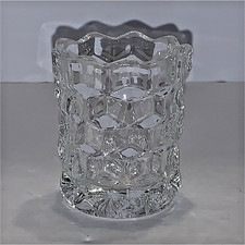 Fostoria American Clear Glass Toothpick Match Holder 2-1/4 in Tall picture