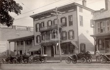 Carr’s Hotel 1917 Cooperstown NY Main Street John Brown RPPC Photo Postcard COPY picture