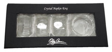 Oleg Cassini Crystal Napkins Holder 4 Christmas New Years Wedding gift Fancy picture