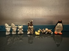 Vintage Miniature Ceramic Porcelain Figurines Lot Bears Penguin  Chile Animals⁠ picture