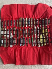 Zippered Folding Storage Pouch/Roll Case with 49 Vintage/Collectable Knives picture