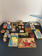Vintage Sewing Notions Lot, Thread Spools Needles Snaps Thimbles Sewing Supplies picture